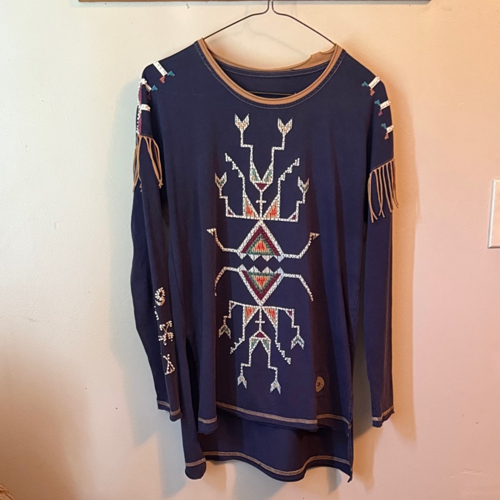 Double D Ranch Amarillo Plains navy top in XS
